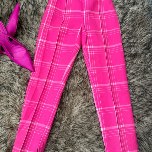 Fendi Hot Pink Plaid Pants